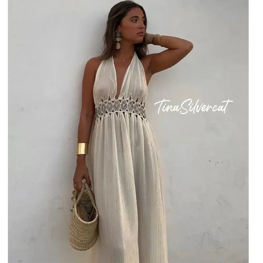 Zara rhinestone midi